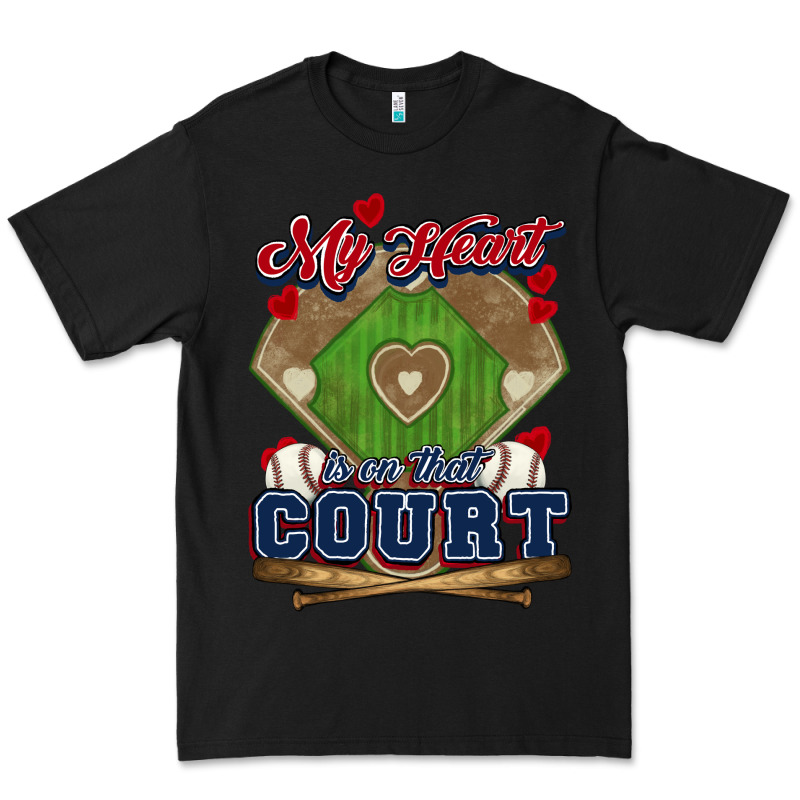 My Heart Is On That Court Baseball Premium Tee by HowdyJamesFarm | Teevron