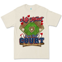 Bone My heart is on that court Baseball Premium Tee - HowdyJamesFarm
