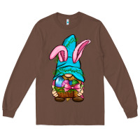 Chestnut Easter Wicker Basket Gnome Long Sleeve Tee - BundleAndBundleShop