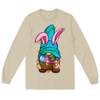 Mushroom Easter Wicker Basket Gnome Long Sleeve Tee - BundleAndBundleShop