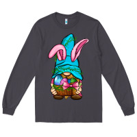 Smoke Easter Wicker Basket Gnome Long Sleeve Tee - BundleAndBundleShop