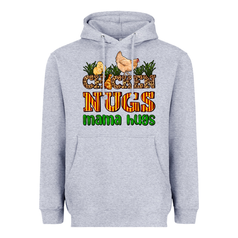 Chicken Nugs Mama Hugs Heavyweight Hoodie by AdoDesignShop | Teevron