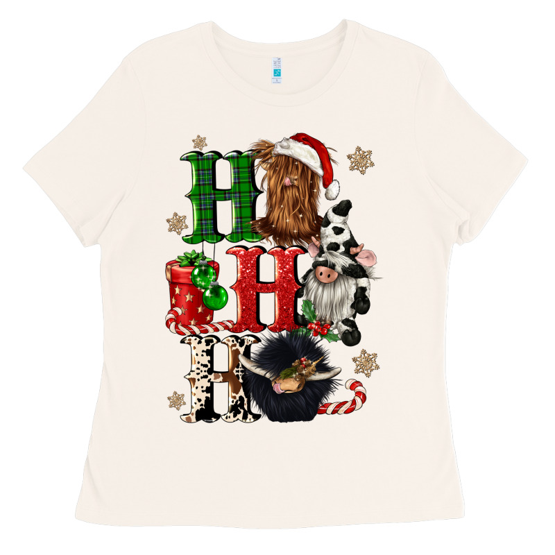 Ho Ho Ho Heifer Cow Gnomies Ladies Tee by CowGirlArtShop | Teevron