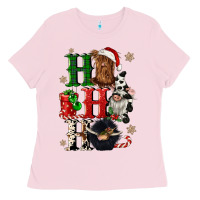Bubblegum Pink ho ho ho heifer cow gnomies Ladies Tee - CowGirlArtShop