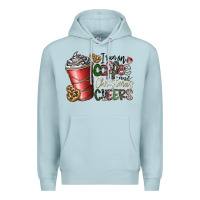 Blue Mist I Run On Coffee And Christmas Cheers Premium Hoodie - CowhideDigitalArt