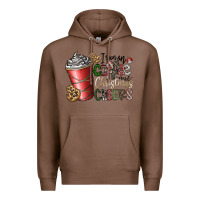 Chestnut I Run On Coffee And Christmas Cheers Premium Hoodie - CowhideDigitalArt
