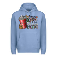 Colony Blue I Run On Coffee And Christmas Cheers Premium Hoodie - CowhideDigitalArt
