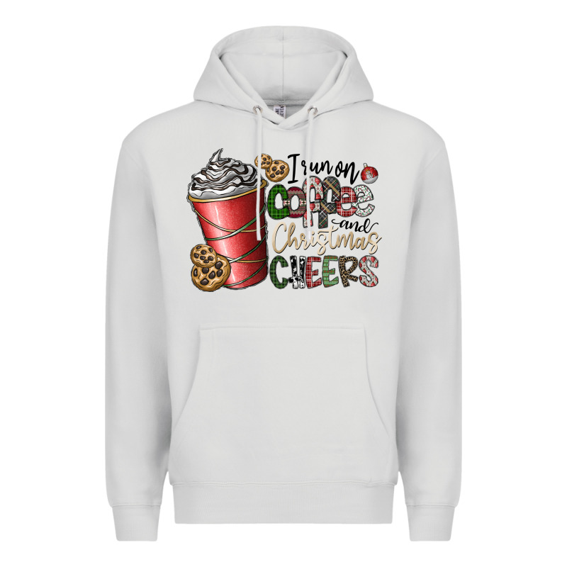 I Run On Coffee And Christmas Cheers Premium Hoodie by CowhideDigitalArt | Teevron