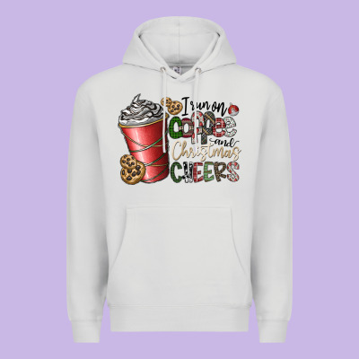 I Run On Coffee And Christmas Cheers Premium Hoodie Designed By Cowhidedigitalart