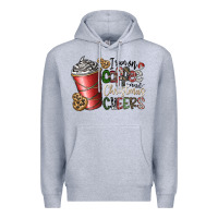 Heather Grey I Run On Coffee And Christmas Cheers Premium Hoodie - CowhideDigitalArt