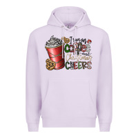 Lilac I Run On Coffee And Christmas Cheers Premium Hoodie - CowhideDigitalArt