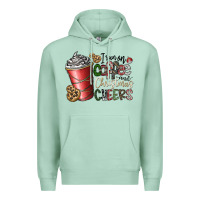 Seafoam I Run On Coffee And Christmas Cheers Premium Hoodie - CowhideDigitalArt