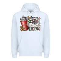 White I Run On Coffee And Christmas Cheers Premium Hoodie - CowhideDigitalArt