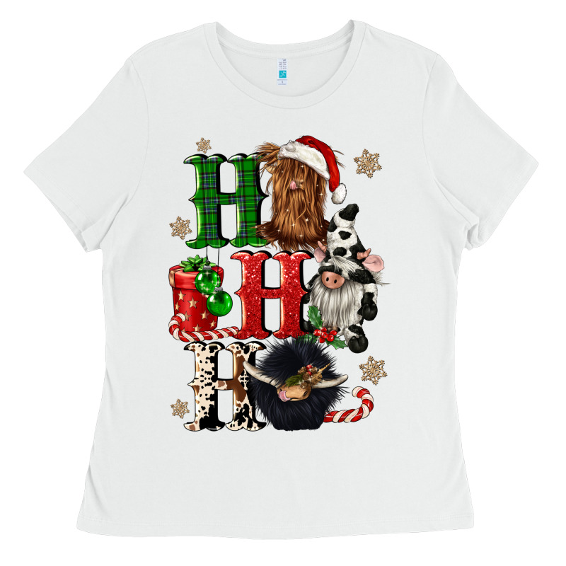 Ho Ho Ho Heifer Cow Gnomies Ladies Tee by CowGirlArtShop | Teevron