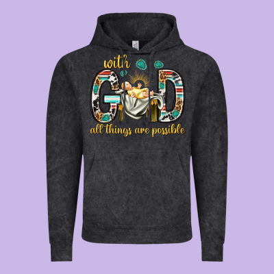 With God All Things Are Possible With Baby Jesus Bbs Vintage Hoodie Designed By Bundleandbundleshop
