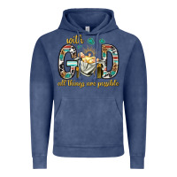 Vintage Denim with god all things are possible with baby jesus bbs Vintage Hoodie - BundleAndBundleShop