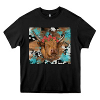 Black western roses cow Heavy Core Tee - RanaPortraitStore