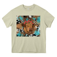 Mossy western roses cow Heavy Core Tee - RanaPortraitStore