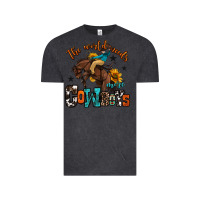 Vintage Black the world needs more cowboys Vintage Tee - OliviaCreatesArt