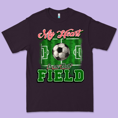 My Heart Is On That Court Soccer Premium Tee Designed By Howdyjamesfarm