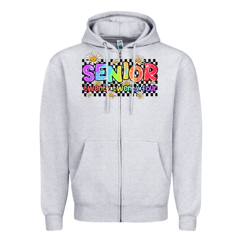 Senior Twenty Twenty Four Zipper Hoodie by AdoDesignShop | Teevron