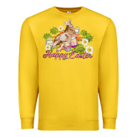 Lemon easter bunny with carrots and daisy Premium Sweatshirt - AdoDesignShop