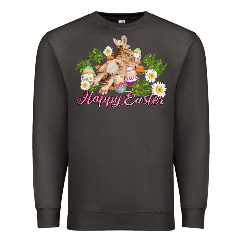 Easter Bunny With Carrots And Daisy Premium Sweatshirt by AdoDesignShop | Teevron