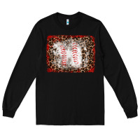 Black baseball leopard background Long Sleeve Tee - RanaPortraitStore