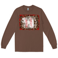 Chestnut baseball leopard background Long Sleeve Tee - RanaPortraitStore