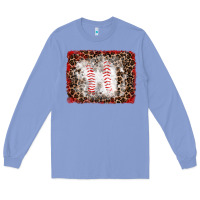 Colony Blue baseball leopard background Long Sleeve Tee - RanaPortraitStore