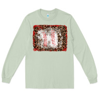 Matcha baseball leopard background Long Sleeve Tee - RanaPortraitStore