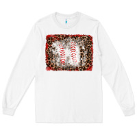 White baseball leopard background Long Sleeve Tee - RanaPortraitStore
