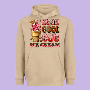 Stay Cool Eat Ice Cream Heavyweight Hoodie Designed By Adodesignshop