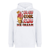 White stay cool eat ice cream Heavyweight Hoodie - AdoDesignShop