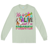 Matcha He Is Alive And I'm Forgiven Long Sleeve Tee - BundleAndBundleShop
