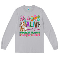 Moon Dust He Is Alive And I'm Forgiven Long Sleeve Tee - BundleAndBundleShop