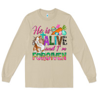 Mushroom He Is Alive And I'm Forgiven Long Sleeve Tee - BundleAndBundleShop