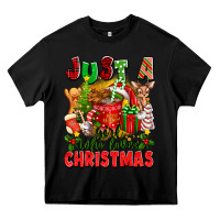 Black just a girl who loves christmas Heavy Core Tee - texasbilliewilder