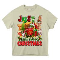 Mossy just a girl who loves christmas Heavy Core Tee - texasbilliewilder