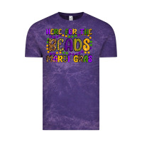 Cloud Purple here for the beads mardi gras Vintage Tee - OliviaCreatesArt