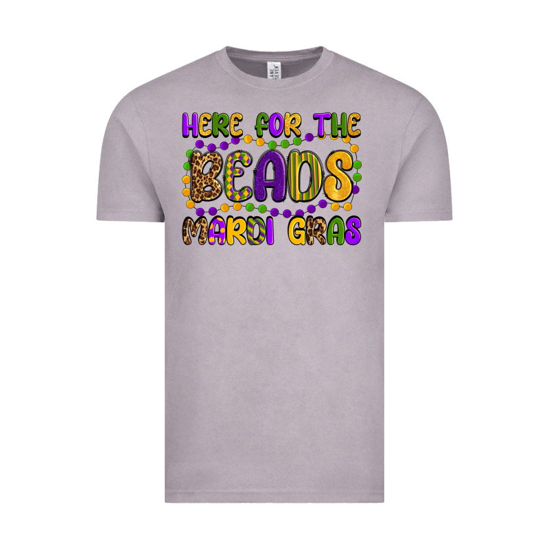 Here For The Beads Mardi Gras Vintage Tee by OliviaCreatesArt | Teevron