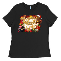 Black merry and bright Ladies Tee - CowGirlArtShop