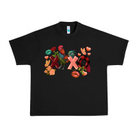 Black Rooster Valentine's Day xoxo Urban Heavy Tee - FaDigitalArtStudio