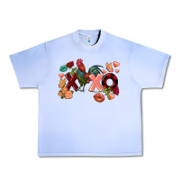 Grape Ice Rooster Valentine's Day xoxo Urban Heavy Tee - FaDigitalArtStudio