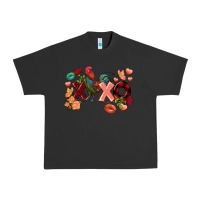 Pigment Black Rooster Valentine's Day xoxo Urban Heavy Tee - FaDigitalArtStudio