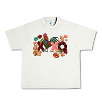 Pistachio Rooster Valentine's Day xoxo Urban Heavy Tee - FaDigitalArtStudio