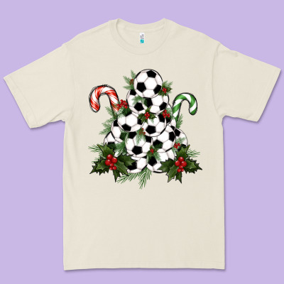 Soccer Tree Christmas Premium Tee Designed By Ranaportraitstore