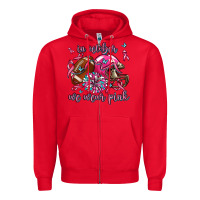 Red in october we wear pink football Zipper Hoodie - AdoDesignShop