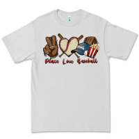 Dove Grey Peace love Baseball Premium Tee - HowdyJamesFarm