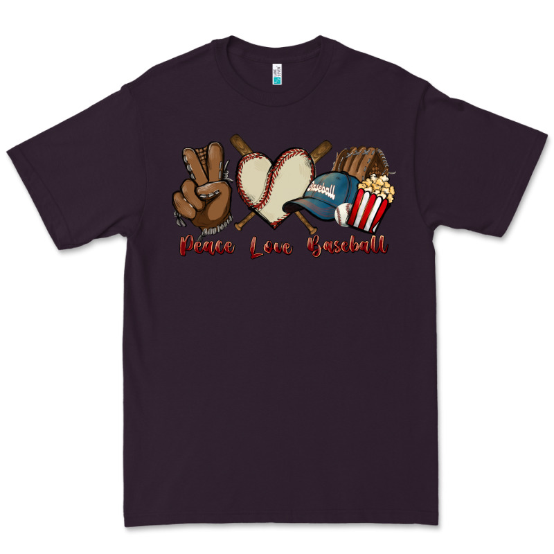 Peace Love Baseball Premium Tee by HowdyJamesFarm | Teevron